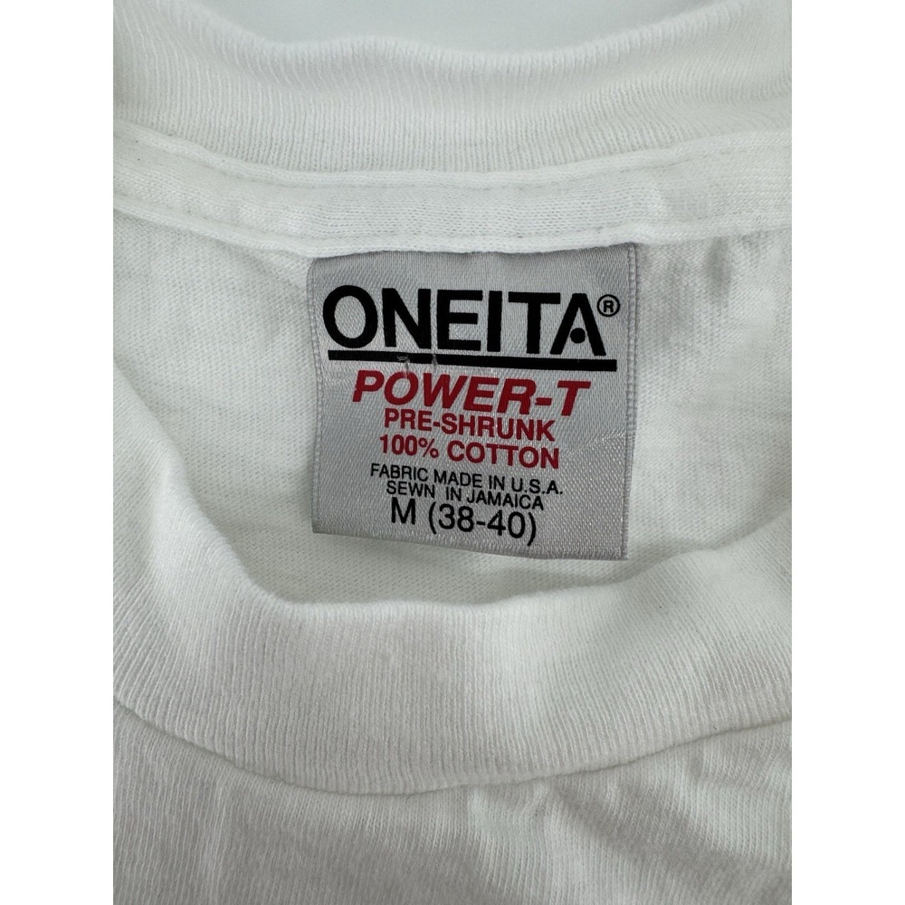 Vintage 1990 Oneita Wildflowers Graphic T-Shirt Size M Made in USA Single Stitch - Picture 7 of 11